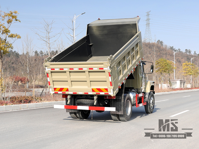 Four wheel Drive 170hp Dump Truck_Dongfeng 4*4 Camel Grey Tipper Truck Pointed Head Single Row Mining Truck For Sale_Export ລົດພິເສດ