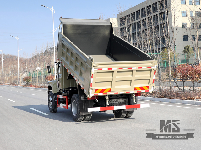 Four wheel Drive 170hp Dump Truck_Dongfeng 4*4 Camel Grey Tipper Truck Pointed Head Single Row Mining Truck For Sale_Export ລົດພິເສດ