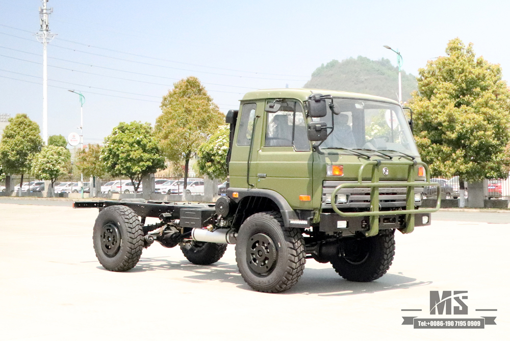 4*4 Dongfeng 2070 Off Road Truck Chassis_ 190hp One and a half 153 Cab Transport Chassis for Sale_Dongfeng Four wheel Drive Export Special Vehicle Chassis