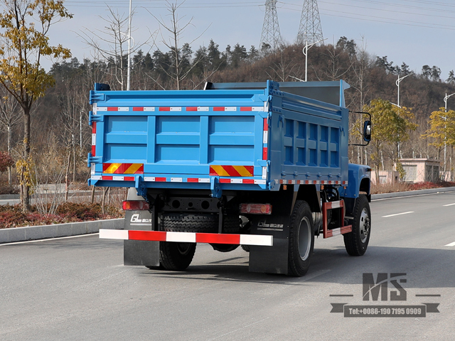 ສີຟ້າ 170hp Dongfeng 4*4 Tipper Truck_Single Row Pointed Head Dump Truck Mining Trucks Conversion Manufacturer_Export Special Vehicle