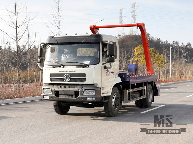 4*2 Dongfeng Swing Arm ລົດບັນທຸກ_ 190hp Pointed Head Single Row Cab Garbege Truck Sanitation Truck for sale_Export Special Vehicle 