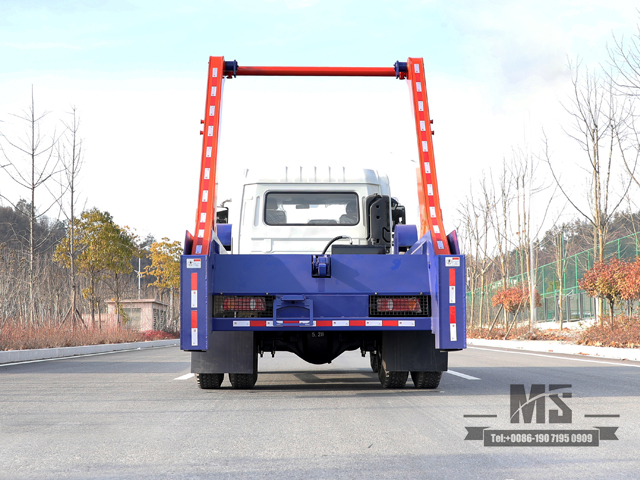 4*2 Dongfeng Swing Arm ລົດບັນທຸກ_ 190hp Pointed Head Single Row Cab Garbege Truck Sanitation Truck for sale_Export Special Vehicle 
