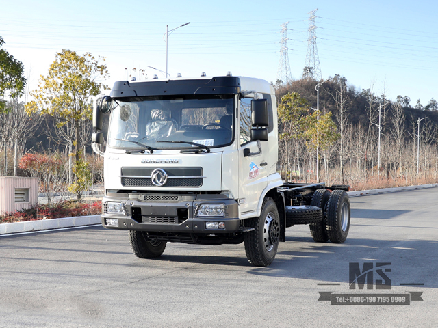 Dongfeng 4*2 Chassis_190HP ຫນຶ່ງແລະເຄິ່ງຫນຶ່ງເປັນ Row Flathead Chassis ປ່ຽນຜູ້ຜະລິດ_ສົ່ງອອກ Chassis ພິເສດ