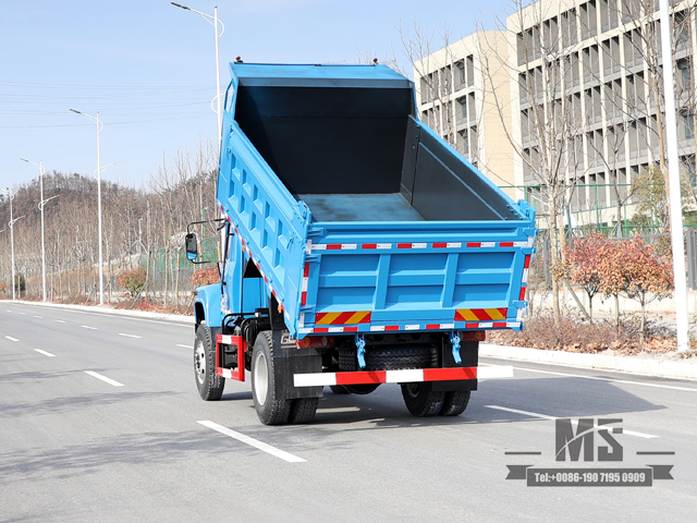 ລົດບັນທຸກ Blue 170hp Dongfeng 4*4 Tipper Truck Dump Truck _Single Row Pointed Head Construction Stie Mining Trucks_Export Special Vehicle Conversion Manufacturer