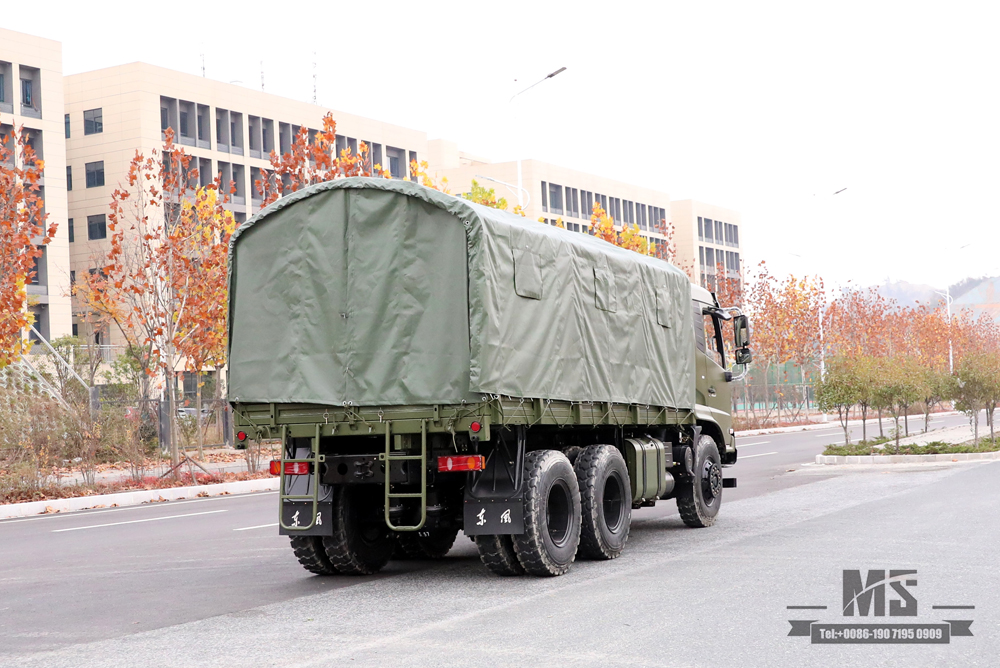 6x4 210 hp Dongfeng off-road truck_ Flathead Row Half Cab Transport truck Cargo Truck For sale_Dongfeng Export ຍານພາຫະນະພິເສດ