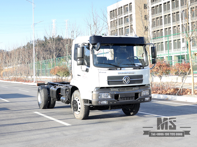 Dongfeng 4*2 Chassis_190HP ຫນຶ່ງແລະເຄິ່ງຫນຶ່ງເປັນ Row Flathead Chassis ປ່ຽນຜູ້ຜະລິດ_ສົ່ງອອກ Chassis ພິເສດ