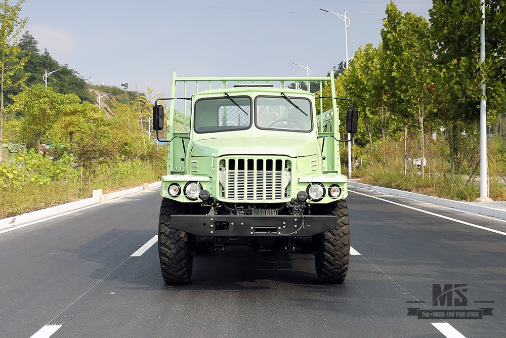 Dongfeng Six Wheel Drive EQ2100 Off Road Truck_190hp Dongfeng 3.5T Three Axle Mint Green Row Single Pointed Head AWD Truck_Export ພາຫະນະຈຸດປະສົງພິເສດ 