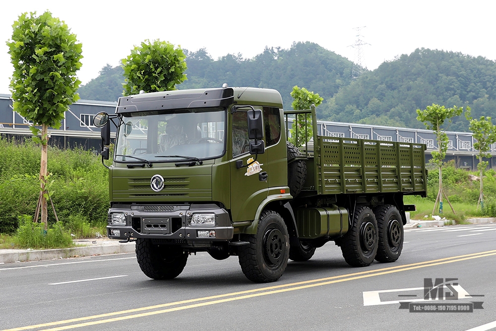 Dongfeng Six Wheel Drive EQ2102 Truck_6×6 Flat Head Cargo Truck 6WD 246 Troop Carrier Transportation Truck_6WD Truck Export Special Vehicle