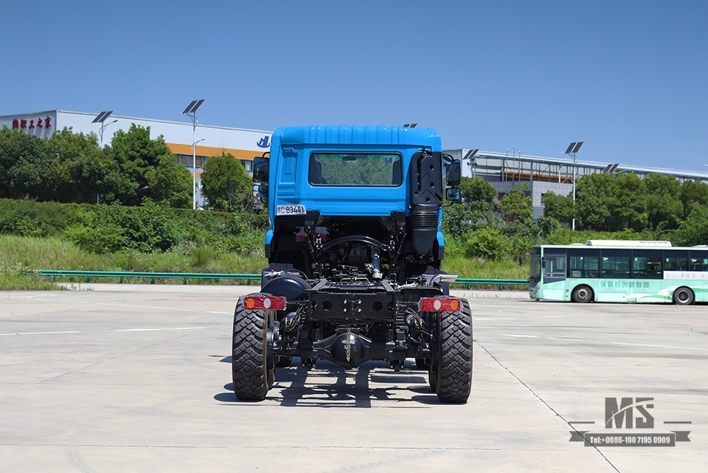 340hp Dongfeng Six Wheel DriveTruck Chassis_Dongfeng 6*6 Flat Head Cargo Chassis With Brake Water Cooling Tank _Export Special Chassis