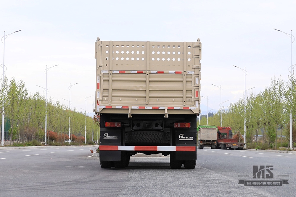 260hp ຂັບລົດຫົກລໍ້ Dongfeng Dump Truck_6*6 Flat Head Cargo Box Baffle Heightened Tipper Truck Off Road Transportation Truck_Export Special Vehicle