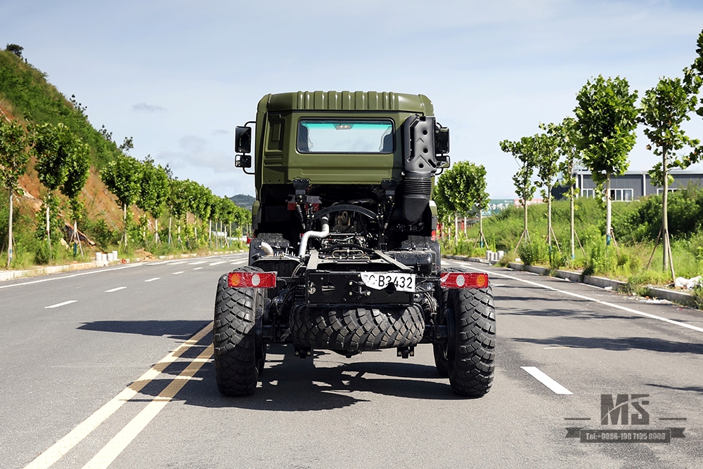 340 hp Dongfeng 6×6 Off Road Chassis_Six wheel Drive Dongfeng Flat Head 1 and a half Row Chassis Cargo Truck Chassis AWD 6*6 Export Special Vehicle
