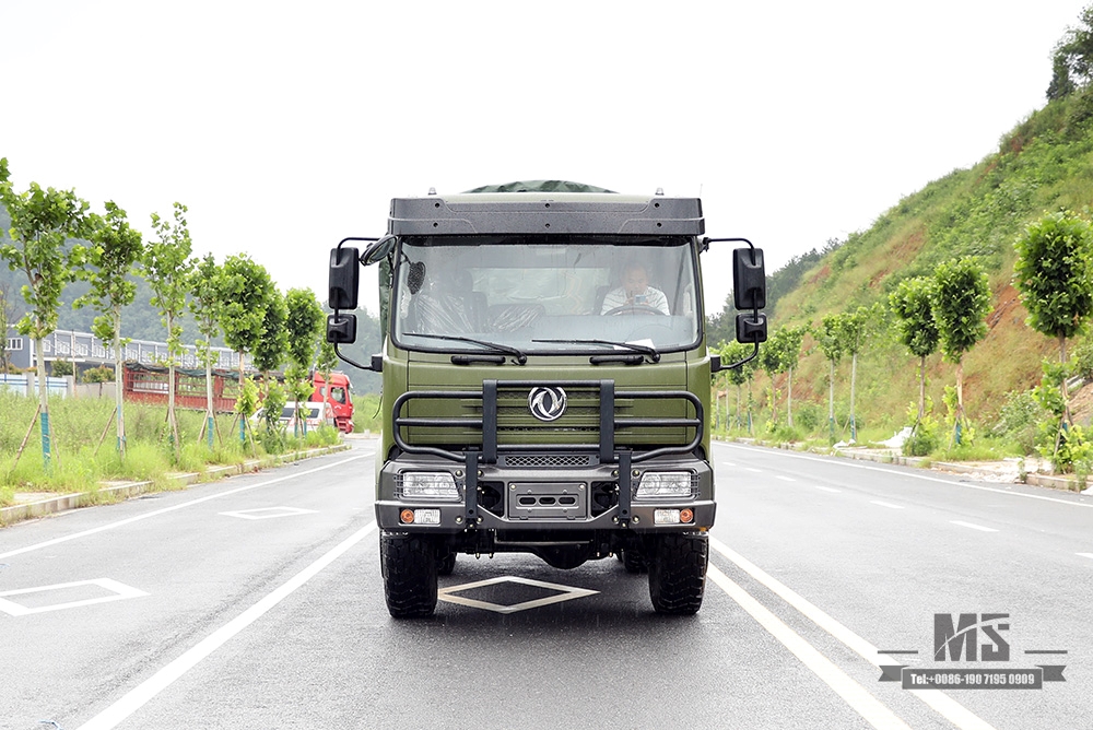 Dongfeng Six wheel Drive Truck for Sale_6*6 Army Green Flathead Head Truck Manufacturer_Dongfeng 6WD Export ພາຫະນະພິເສດ