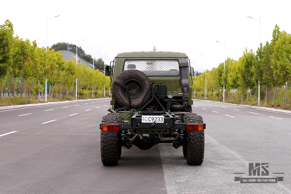 190hp Army Green Dongfeng EQ2102 Six Wheel Drive Chassis_6×6 EQ246 153 Double Row Cab Off Road Chassis_Dongfeng Export Special Purpose Vehicle Chassis