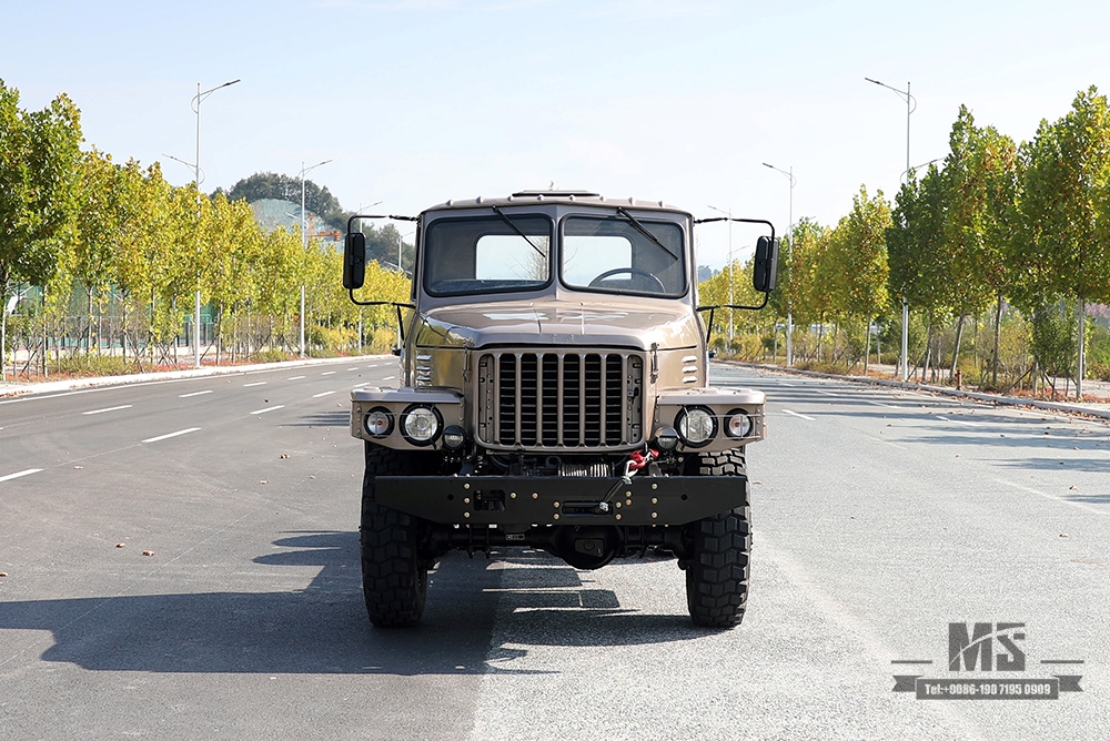 170 ແຮງມ້າ Champagne Gold EQ2082 Chassis_Dongfeng ຂັບລົດຫົກລໍ້ off-road chassis_Double glass 240 transport vehicle_6×6 pointed 25Y truck export chassis special