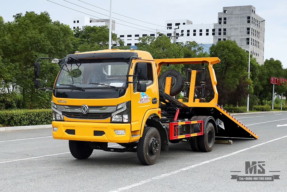 Dongfeng 4*2 Wrecker ກັບ 3 Tons ຊັ້ນເຄິ່ງຊັ້ນເກັບກູ້ຖະຫນົນຫົນທາງ Dongfeng ຍານພາຫະນະເກັບກູ້ສົ່ງອອກລົດບັນທຸກ Tow ພິເສດ