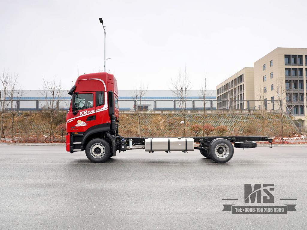 4×2 Flat Head Roof High Double Bedroom Cab Cargo Chassis | Dongfeng 4*2 290HP Off Road Chassis ລົດບັນທຸກ