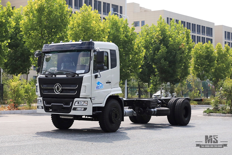 Dongfeng 4×2 Truck Mounted Crane Chassis 266hp New Flathead Cabin Row Half Chassis with Truck Crane Export Chassis Special