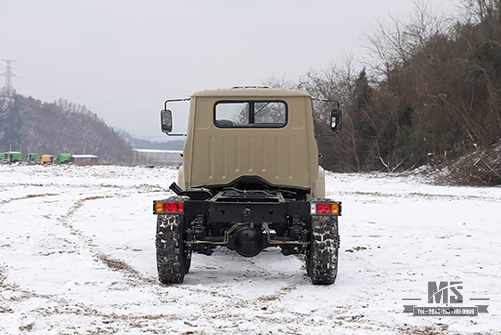 Camel Grey Dongfeng ຂັບລົດຫົກລໍ້ EQ2082 Chassis_ 170 hp EQ2082 Double Glass Off-road 6WD Truck Chassis_240 Transport Truck Chassis_6×6 Truck Export Chassis Special