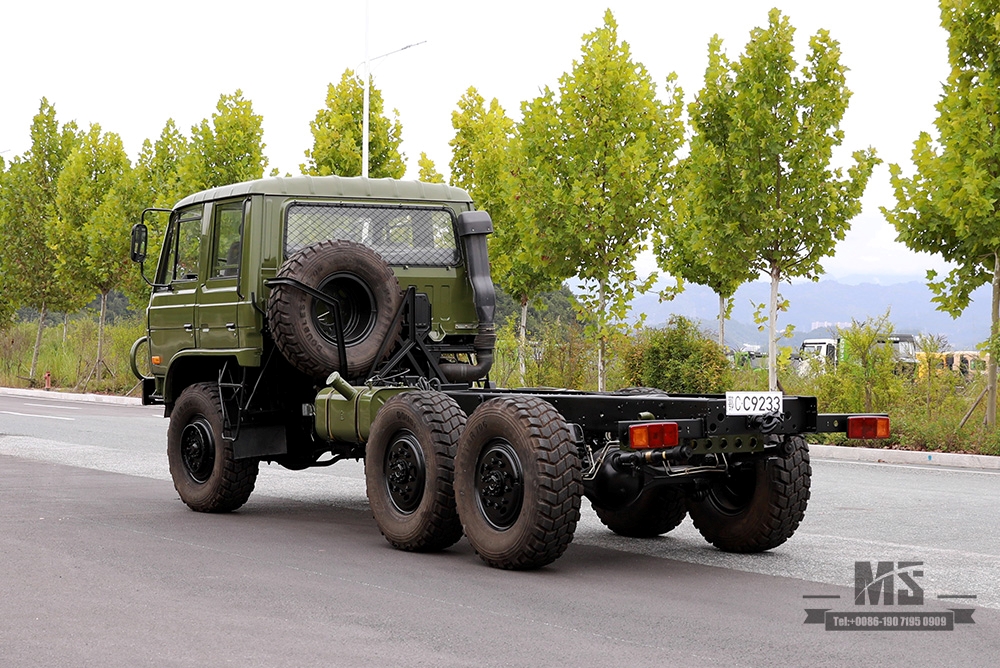 190hp Army Green Dongfeng EQ2102 Six Wheel Drive Chassis_6×6 EQ246 153 Double Row Cab Off Road Chassis_Dongfeng Export Special Purpose Vehicle Chassis