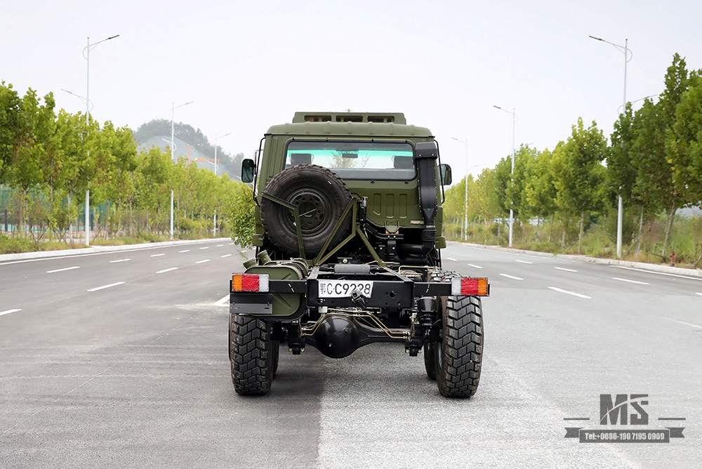 190hp Dongfeng EQ2102 Six Wheel Drive Chassis_6×6 EQ246 153 Double Row Cab Army Green Truck Chassis_Dongfeng Truck Chassis Export Special Purpose Vehicle Chassis