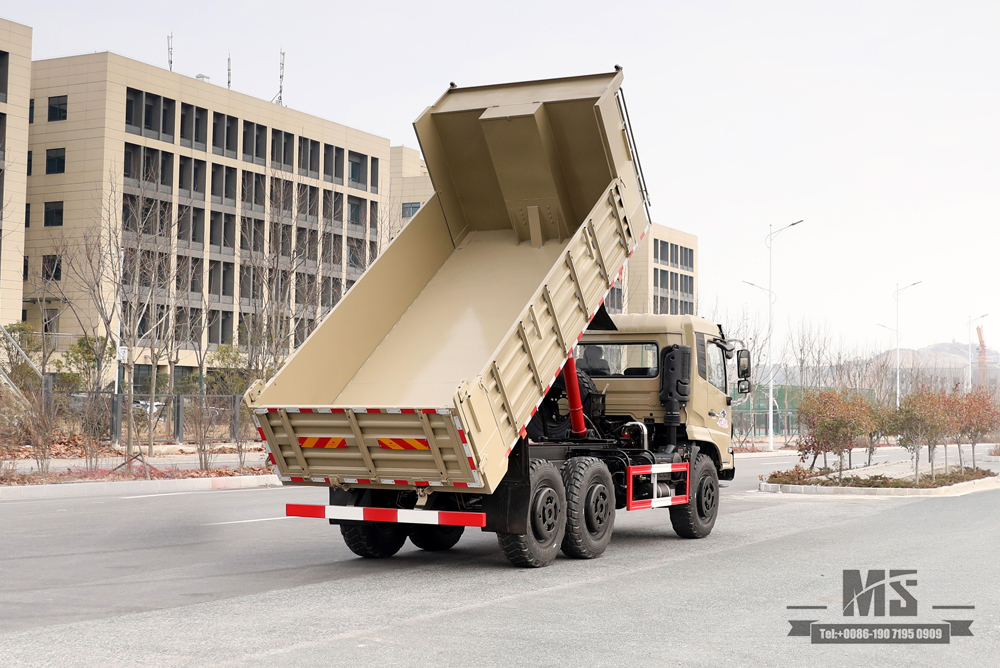 210hp 6*6 Dongfeng Dump Truck_ Flat Head Tipper Truck Six Wheel Drive Off Road Transportation Truck for Sale_Export ລົດພິເສດ