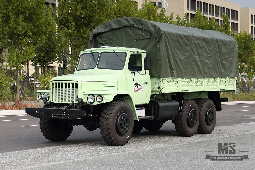 EQ2100E6D Mint Green Dongfeng Six Wheel Drive Off Road Truck_190hp Dongfeng 245 Single Row Pointed Head AWD Cargo Truck_Export Special Purpose Vehicle