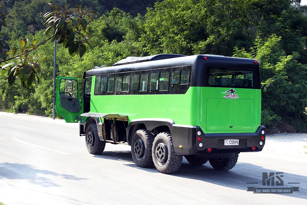 ລົດເມ 27 ບ່ອນນັ່ງ Dongfeng Six Drive Off-road Bus_6*6 All-dive County Bus_260hp Modified Bus Export Special Vehicle