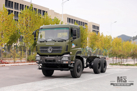 450HP Dongfeng Six Wheel Drive Truck Chassis Conversion_6×6 Heavy Duty Truck Three Axle Commercial Vehicle Chassis_6WD Rear Double 15T Customized Chassis Export Special Chassis