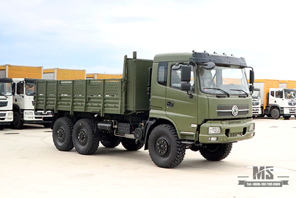 190hp ຂັບລົດຫົກລໍ້ Dongfeng Off Road Truck _ 6×6 Dongfeng Flat Head 1 and a half Row Cargo Truck Vehicle AWD 6*6 Export Special Vehicle