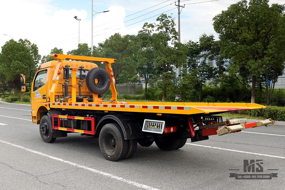 Dongfeng 4*2 Wrecker ແຜ່ນເກັບກູ້ເຄິ່ງຊັ້ນ Dongfeng Road Rescue Clearance Vehicle Export Special Tow Truck