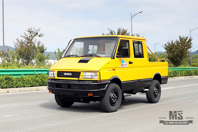 113 HP 4WD Iveco short-head Double Row Pickup Truck _3T Small 6-seter Mini Off-road Truck_Classic Iveco 2045 Conversion Manufacturer Export Special Vehicle 