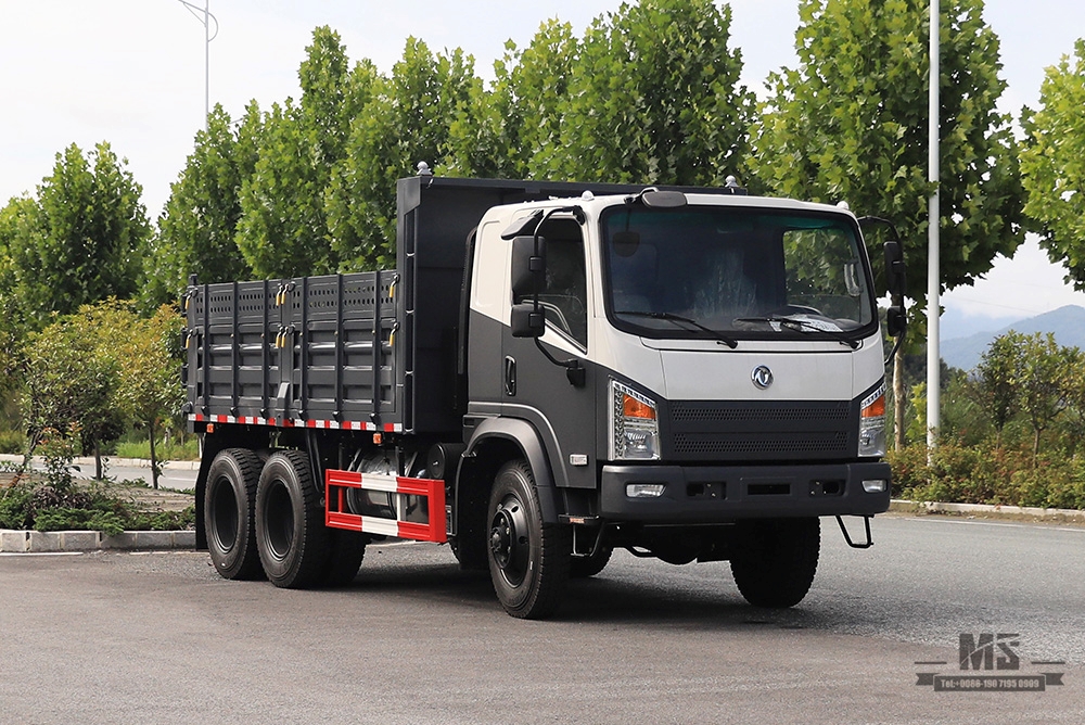 Dongfeng 6*6 Dump Truck Tipper Truck_Six Wheel Drive 260hp Single Row Pointed Heading Trucks_Export ລົດພິເສດ