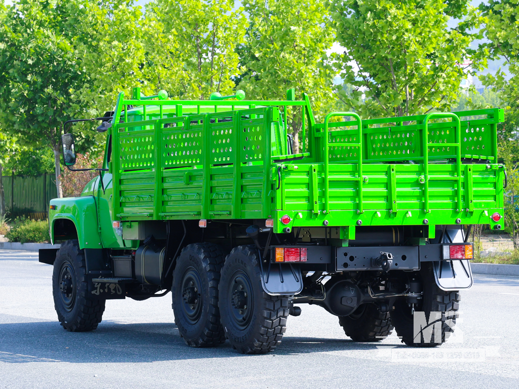 6X6 Dongfeng Turquoise EQ2082 SingleRow Cab Trucks 6WD ລົດບັນທຸກ Off-road