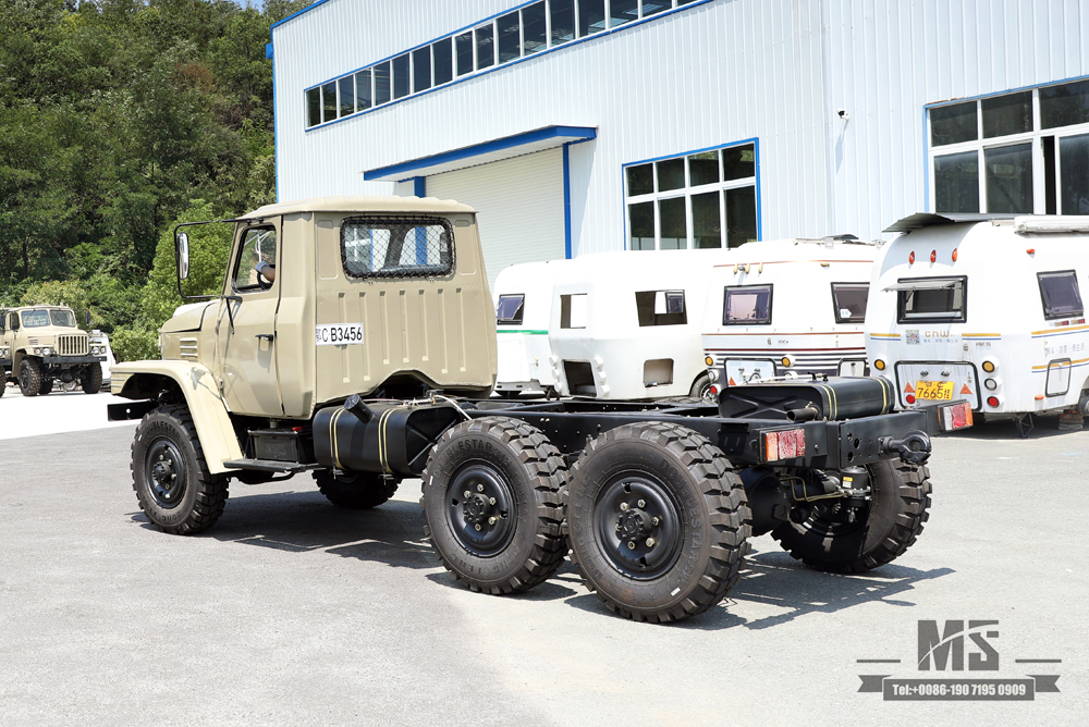 170 hp Camel Grey EQ2082 Chassis_Dongfeng ຂັບຫົກລໍ້ 240 Off-road Truck Chassis_Pointed Head Double Glass Transport Vehicle_6×6 25Y Truck Export Chassis Special