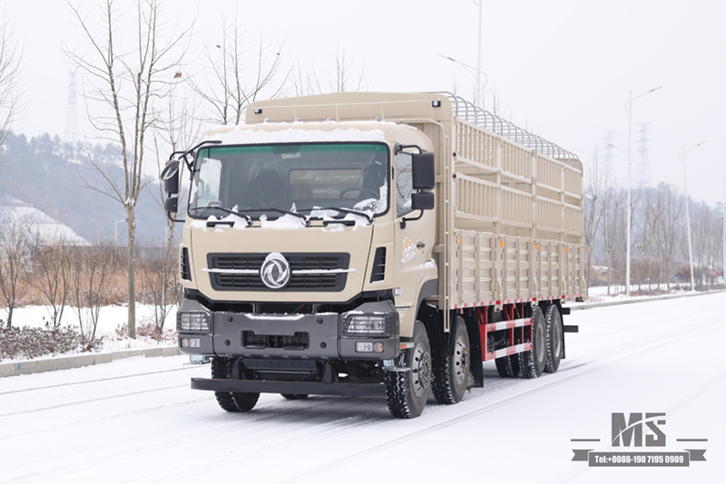 Dongfeng 8*4 Stake Truck Transport Truck_420hp Flat head Truck_Long-distance Truck Export Special Purpose Vehicle