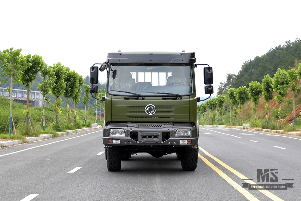 Dongfeng Six Wheel Drive EQ2102 Truck_6×6 Flat Head Cargo Truck 6WD 246 Troop Carrier Transportation Truck_6WD Truck Export Special Vehicle