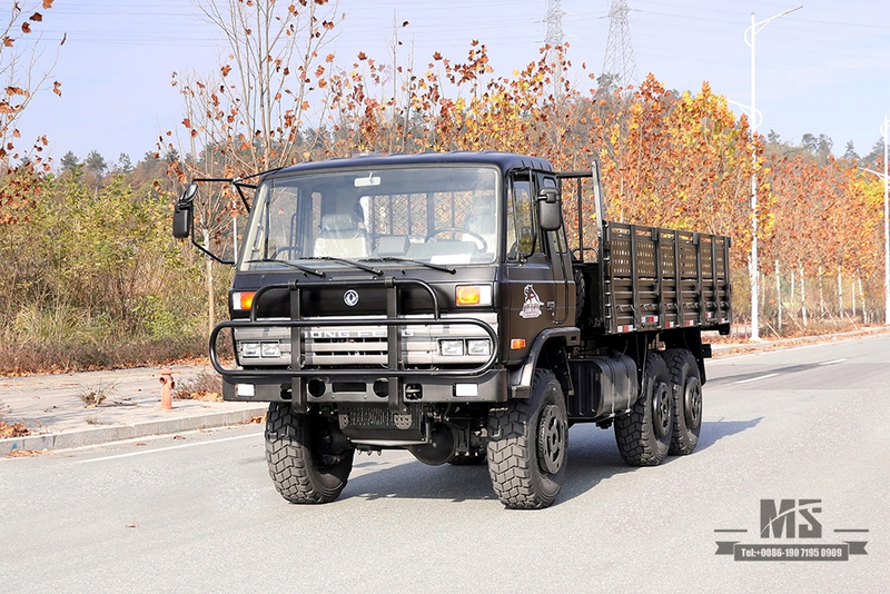 Dongfeng Six wheel Drive EQ2102 Truck_190 HP 3.5T ສາມເພນຫົກລໍ້ຂັບລົດ Black Off-road Cargo Truck_All-wheel drive EQ2102G ສົ່ງອອກຍານພາຫະນະຈຸດປະສົງພິເສດ