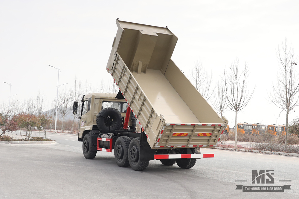 210hp 6*6 Dongfeng Dump Truck_ Flat Head Tipper Truck Six Wheel Drive Off Road Transportation Truck for Sale_Export ລົດພິເສດ