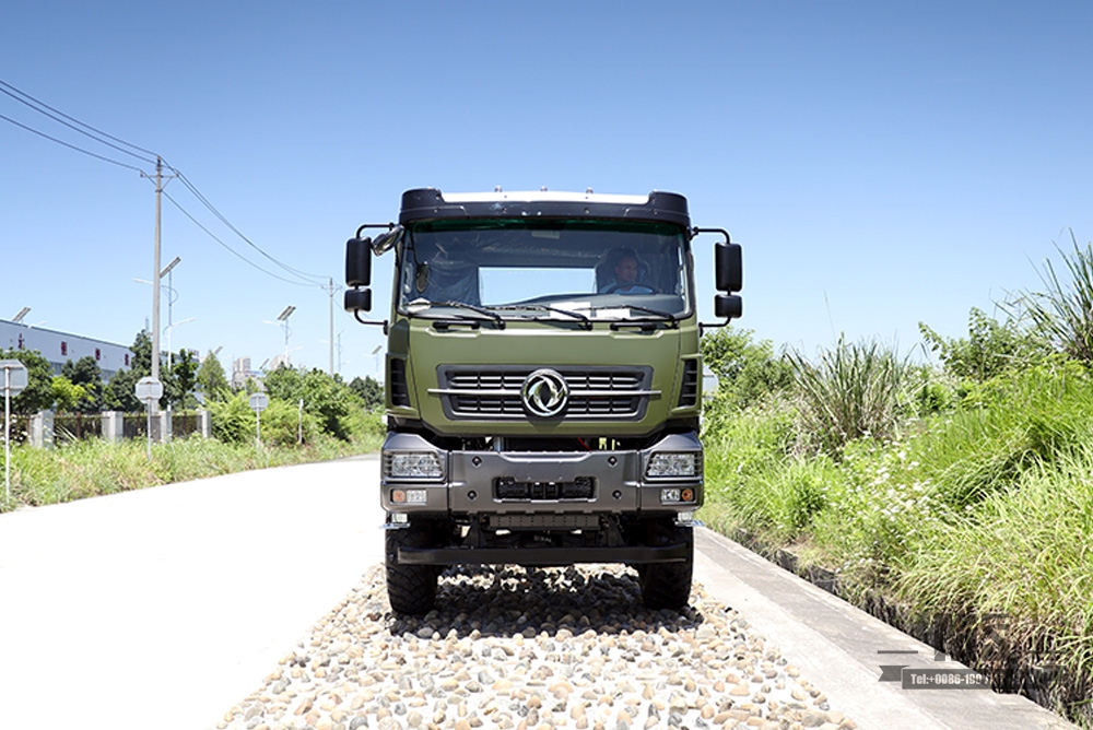 Dongfeng Six wheel Drive Chassis_6×6 340hp Flat Head One and a half Row Chassis Cargo Truck Chassis_6*6 Export Special Vehicle