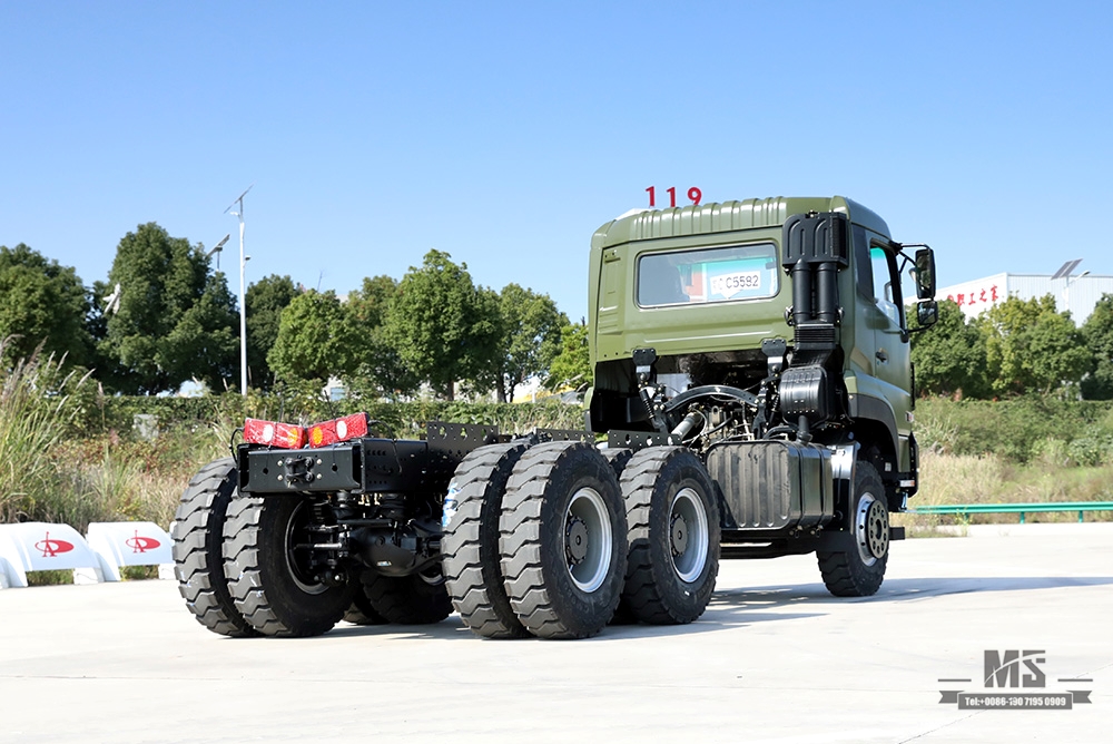 375hp Dongfeng 6*4 Off Road Truck Chassis_Dongfeng 6x4 Off-road Flathead Row Half Chassis_Export Special Vehicle Chassis