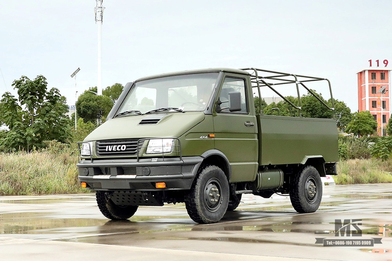 4×4 Iveco Four Wheel Drive Truck Green 4*4 Off Road ລົດບັນທຸກ Iveco ຫົວສັ້ນ ຍານພາຫະນະຂະໜາດນ້ອຍ 4WD ສົ່ງອອກລົດພິເສດທີ່ປັບແຕ່ງເອງ