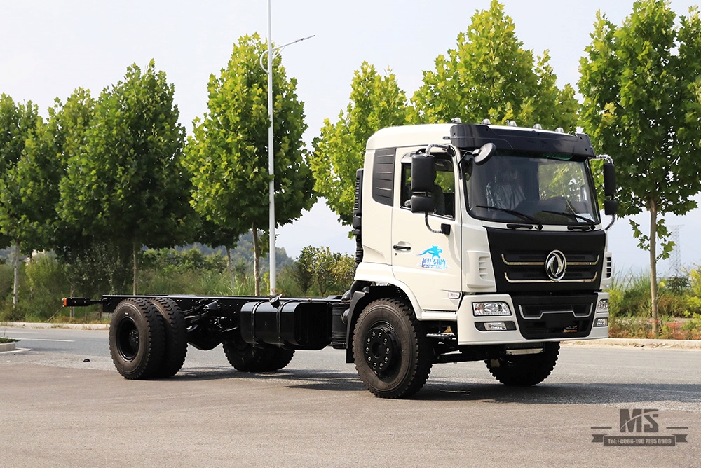 Dongfeng 4×2 Truck Mounted Crane Chassis 266hp New Flathead Cabin Row Half Chassis with Truck Crane Export Chassis Special