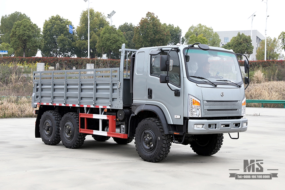 Dongfeng ຂັບລົດຫົກລໍ້ແບບຫົວຮາບພຽງ AWD configuration_6×6 190HP off-road light truck manufacturers_6*6 ສົ່ງອອກລາຄາລົດພິເສດ