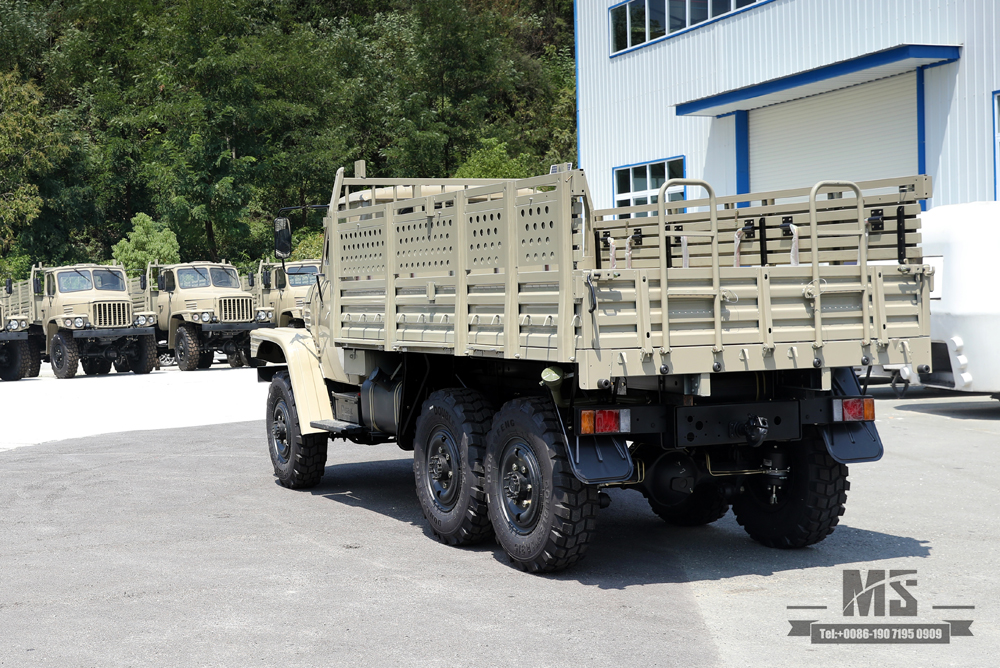 Camel Grey EQ2082 Truck_Dongfeng 170 hp ຂັບຫົກລໍ້ 240 Off-road Truck_Pointed Head Double Glass Transport Vehicle_6×6 25Y Export ລົດບັນທຸກພິເສດ