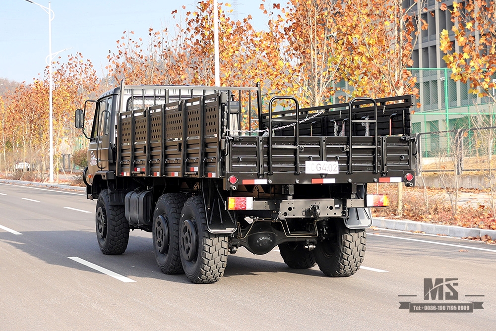 Dongfeng Six wheel Drive EQ2102 Truck_190 HP 3.5T ສາມເພນຫົກລໍ້ຂັບລົດ Black Off-road Cargo Truck_All-wheel drive EQ2102G ສົ່ງອອກຍານພາຫະນະຈຸດປະສົງພິເສດ