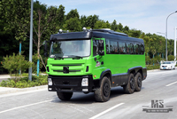 ລົດເມ 27 ບ່ອນນັ່ງ Dongfeng Six Drive Off-road Bus_6*6 All-dive County Bus_260hp Modified Bus Export Special Vehicle