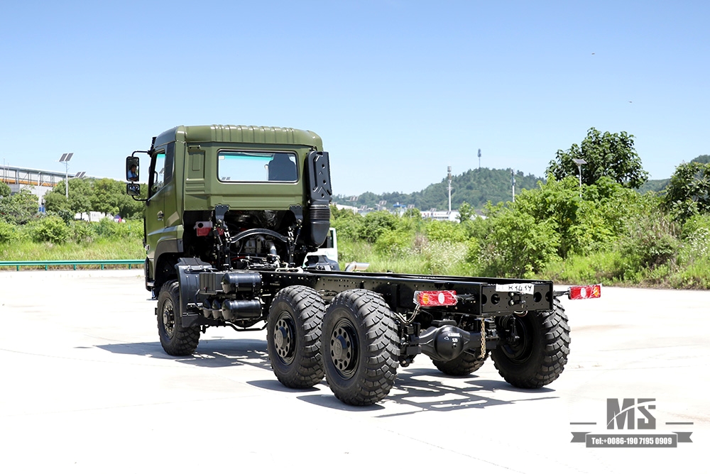 340HP Dongfeng ຂັບລົດຫົກລໍ້ off-road Special Chassis_6×6 Heavy-duty Commercial Vehicle Chassis_6WD Customized Construction Truck Chassis_Export Special Purpose Truck Chassis