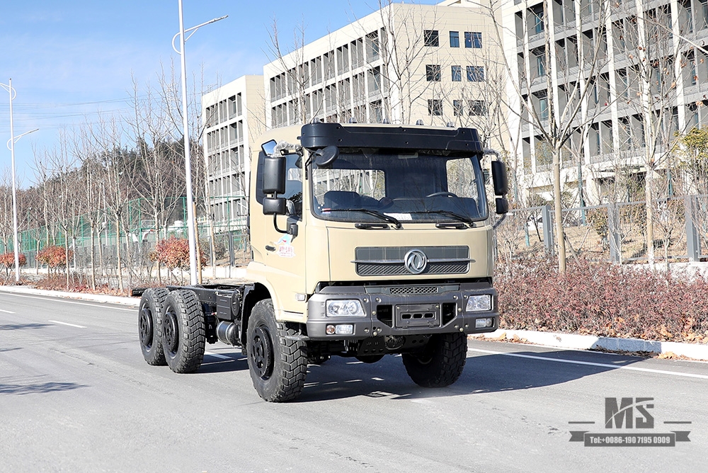 210hp Dongfeng Six wheel Chassis for Sale_6*6 EQ2102 Flathead Head Truck Chassis Coversion Manufacturer_Dongfeng 6×6 Export Special Vehicle Chassis