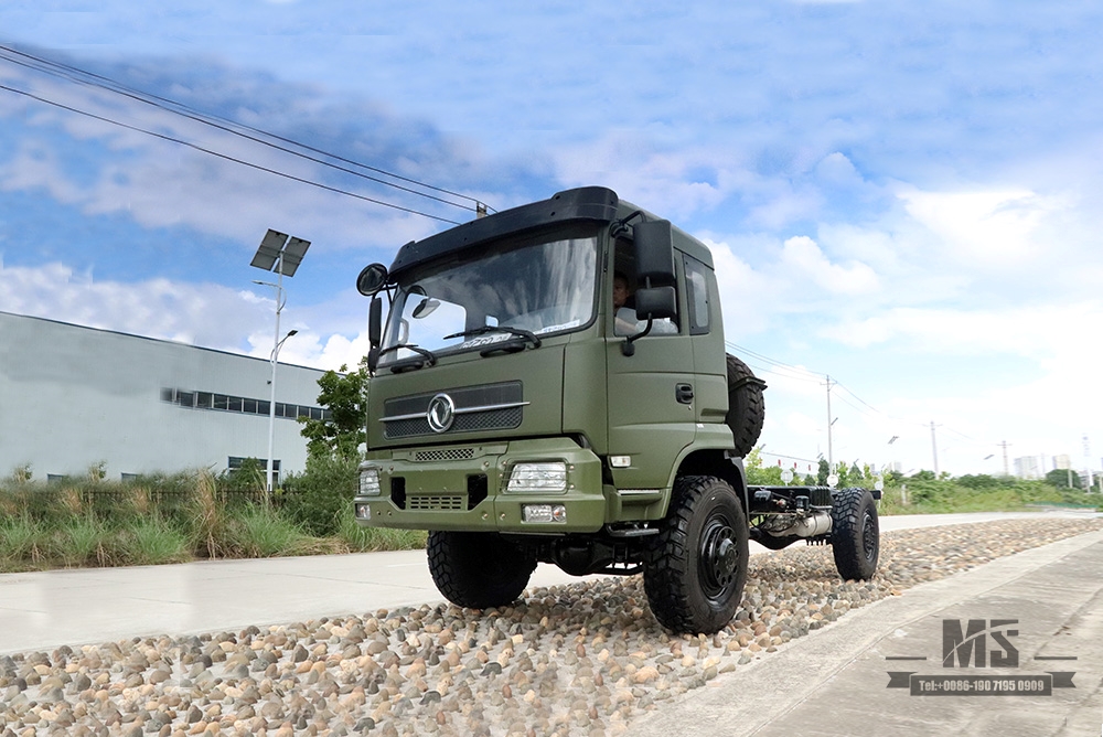 4*4 Dongfeng Off-road Truck Chassis_Four Wheel Drive One and a half Row Cab Cargo Truck Chassis_4WD Truck Export Special Purpose Vehicle Chassis