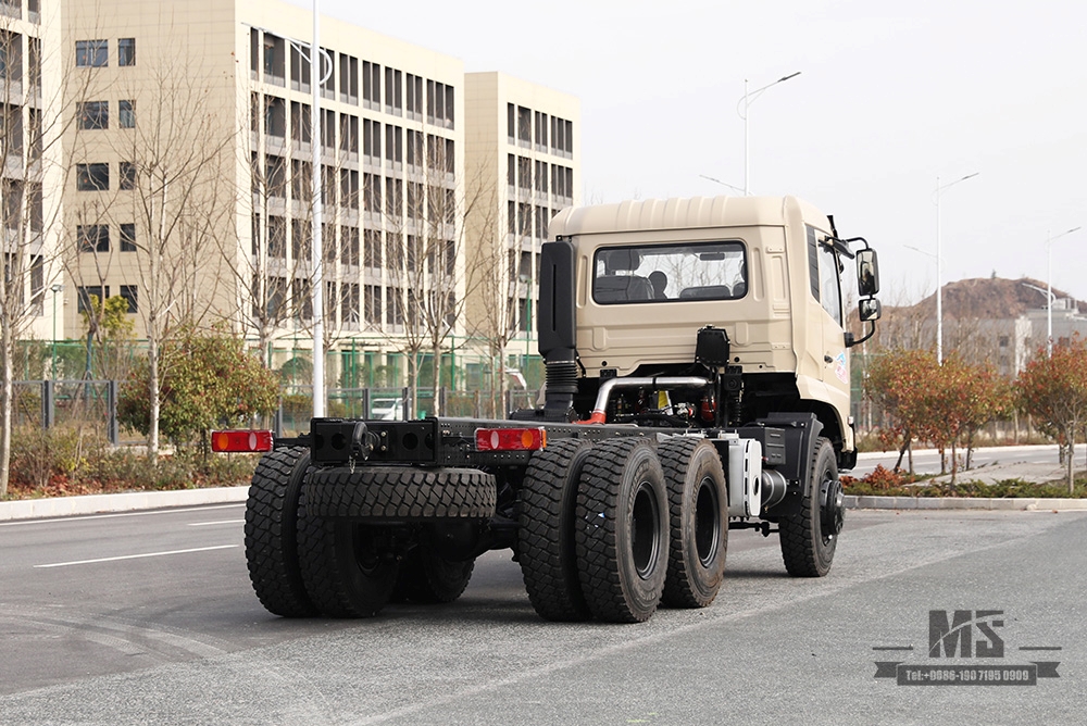 260hp Dongfeng Six wheel Chassis for Sale_6*6 Flathead Head Rear Eight wheels Truck Chassis Coversion Manufacturer_Dongfeng Export Special Vehicle Chassis